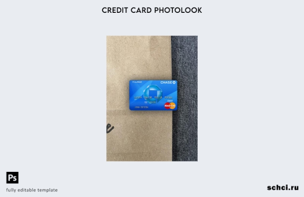 цифровая загрузка USA Chase Bank MasterCard Debit фотошаблон лицевой панели